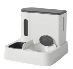 Automatic Pet Feeder & Water Dispenser with Dual Bowl Design