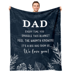 Dad Blanket With Heart-Felt Message