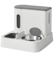 Automatic Pet Feeder & Water Dispenser with Dual Bowl Design
