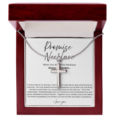 Artisan Cross Necklace with Snake Chain - To My Boyfriend
