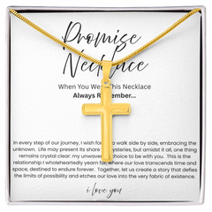 Artisan Cross Necklace with Snake Chain - To My Boyfriend