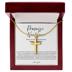 Artisan Cross Necklace with Snake Chain - To My Boyfriend